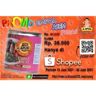 Jual Empal Asem Pedas H Apud Kemasan Kaleng Shopee Indonesia