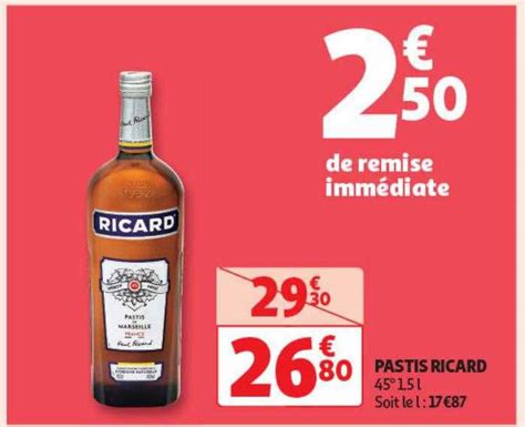 Promo Pastis Ricard Chez Auchan Icatalogue Fr