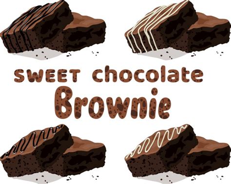 Chocolate Brownies Royalty Free Vector Image Vectorstock