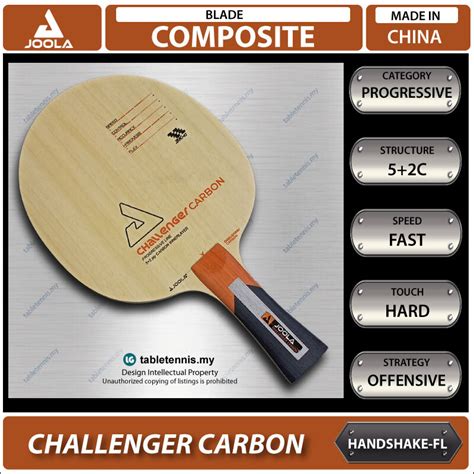 Joola Blade Challenger Carbon Table Tennis Blade Paddle Bat Racket Ping