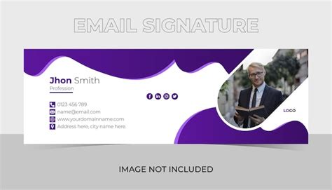 Premium Vector Email Signature Template