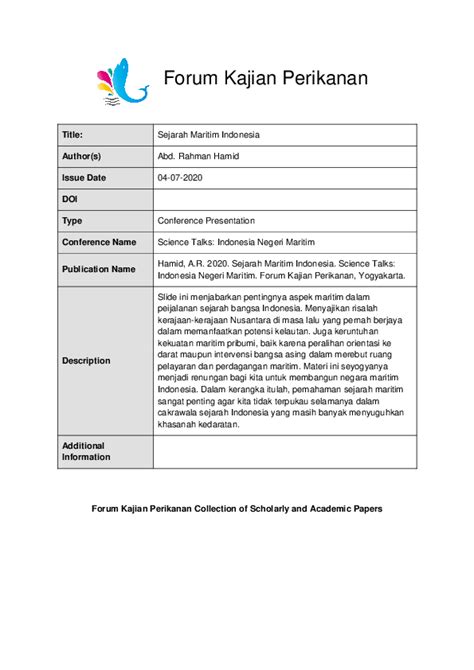 Pdf Sejarah Maritim Indonesia
