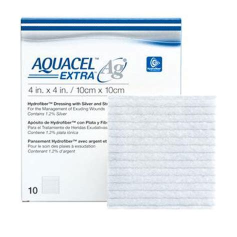 Aquacel® Ag Extra Hydrofiber Silver Dressing 2 X 2 And 6 X 6