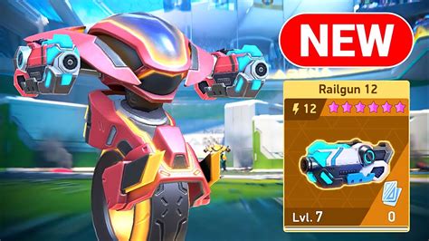 New Weapon Railgun 12 Killshot Mech Arena YouTube