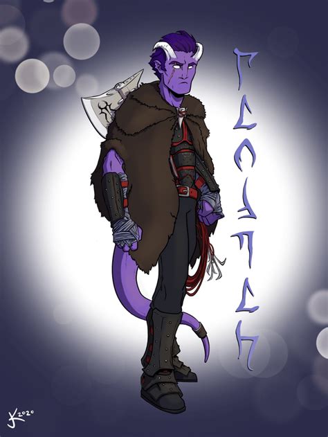 Oc Art A Tiefling Fighter I Drew For A Friend If You Know Abyssal