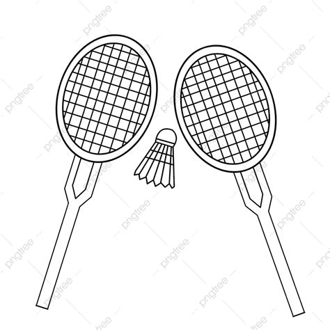 Cartoon Hand Drawn Sports Equipment Badminton Racket Illustration Rat