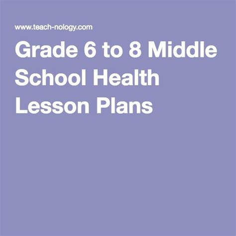 Second Grade Health Lesson Plans