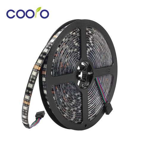 5050 LED Strip DC12V 60Led M Black PCB Board 5M Roll 300LEDS Non