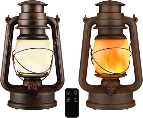 Led Camping Lantern Storm Light Copper Design Dimmable Battery Operated