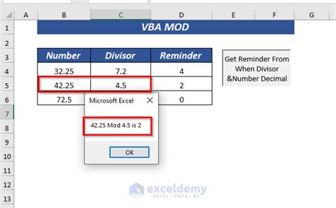 How To Use The VBA Mod Operator 9 Examples ExcelDemy