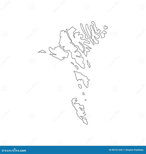 Faroe Islands map outline stock vector. Illustration of nation - 96751235