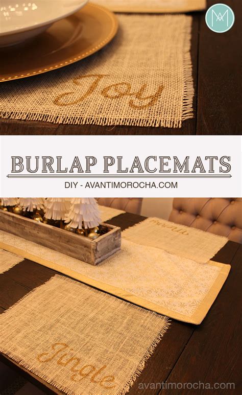 DIY Burlap Placemats / Individuales de Yute – Avanti Morocha