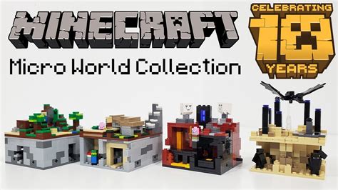 LEGO Minecraft Micro World Sets Review 2012 2014 10th Anniversary