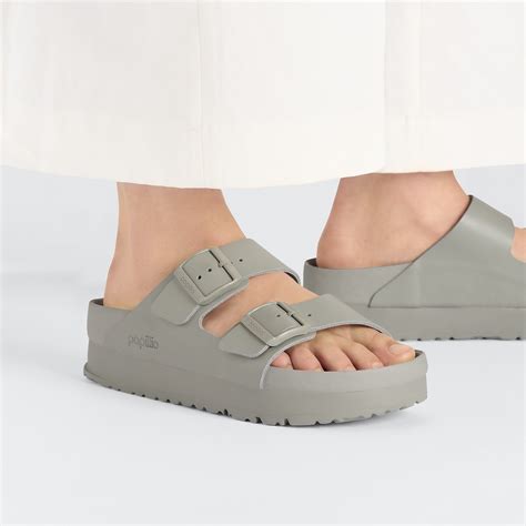 Arizona Pap Flex Platform Naturleder Mineral Gray Birkenstock