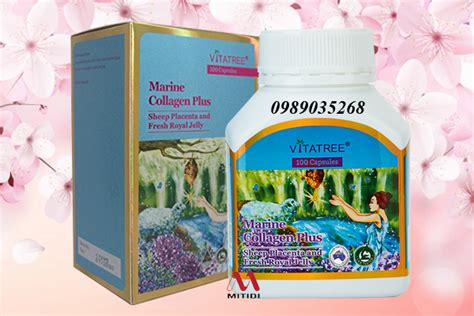 Viên Uống Collagen Úc Vitatree Marine Collagen Plus Làm đẹp Da Trắng Sáng Căng Bóng