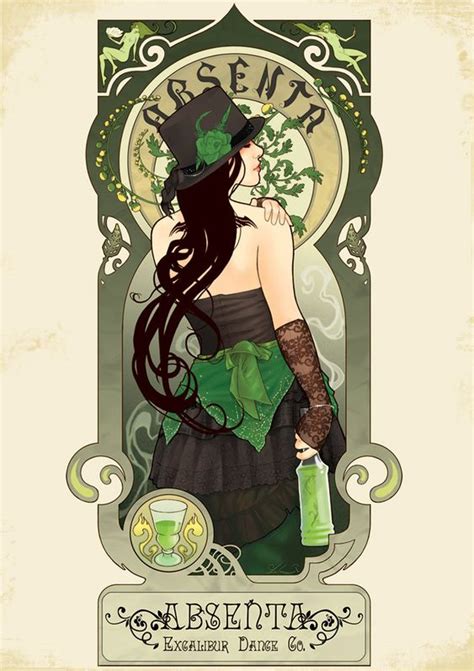 Consegna A Domicilio Fugace Deliberatamente Absinthe Art Nouveau Poster