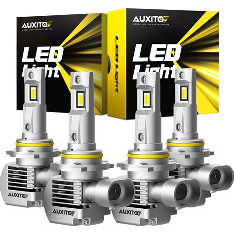 4X AUXITO 9005 9006 LED Headlight Bulbs Canbus High Low Beam 6000K Kit