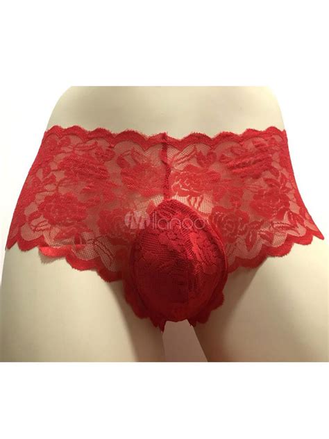 String Homme Sexy En Dentelle Unicolore Milanoo