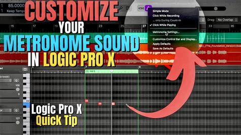 CUSTOMIZE IMPORT Your Own METRONOME SOUNDS In Logic Pro X YouTube