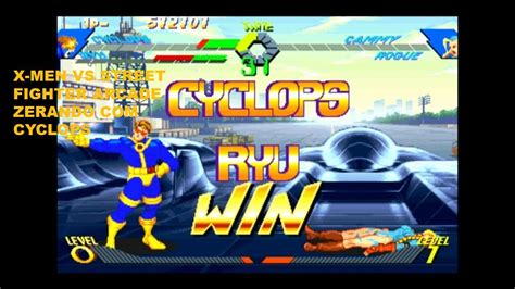 X MEN VS STREET FIGHTER HD 1080P ARCADE ZERANDO CYCLOPS YouTube