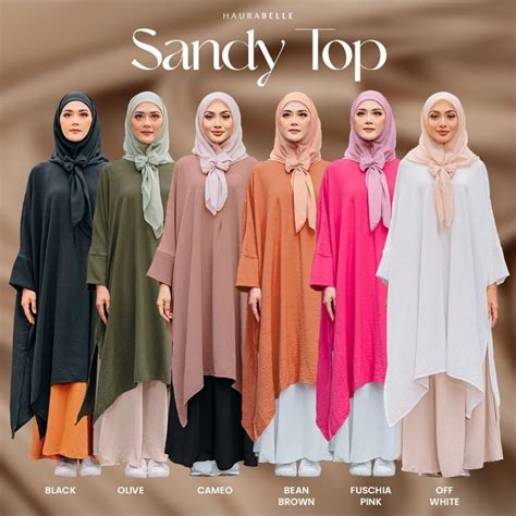 Pm Dulu Sandy Top Ironless Haurabelle Black White Olive Pink Nude