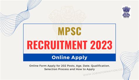 Mpsc Recruitment Online Form Apply For Posts Age Date