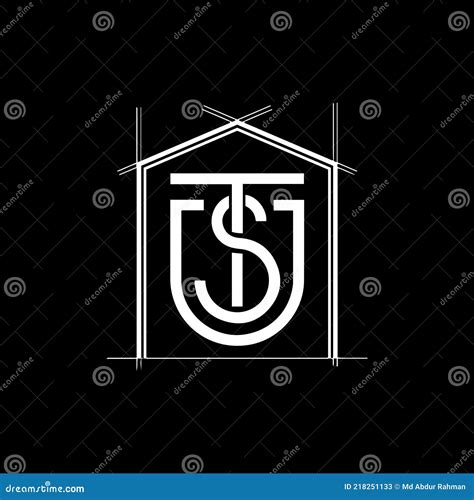 STU Letter Logo Design On Black Background. STU Creative Initials ...