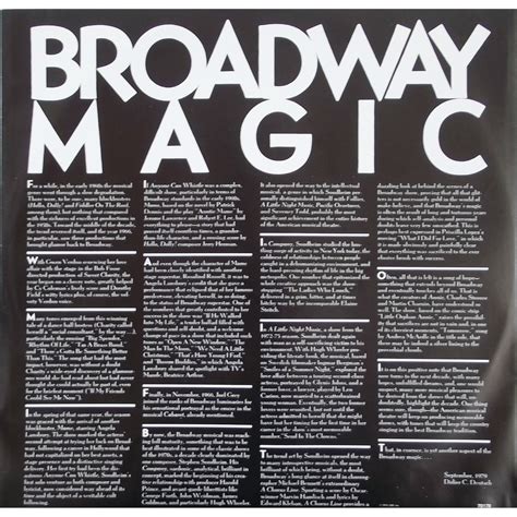 List Of Broadway Musicals Examples And Forms