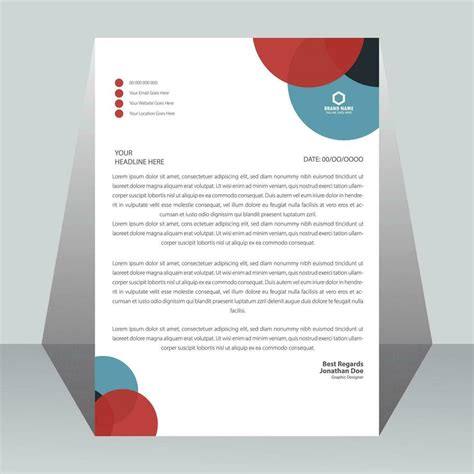 Simple Minimal Letterhead Design Template 35124535 Vector Art At Vecteezy