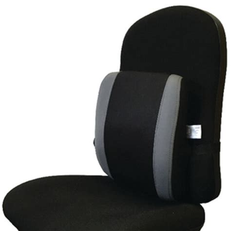 Contour Ergonomics Adjustable Premium Lumbar Back Support Black Grey