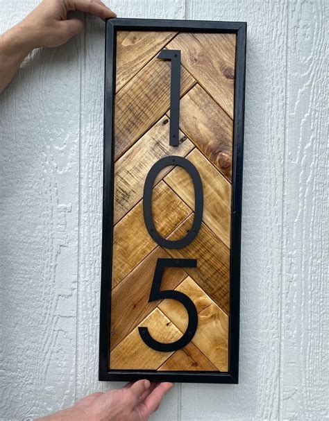 House Numbers Rustic Modern Oversized Inch Metal Number Etsy