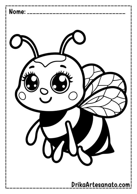 50 Desenhos de Abelha para Colorir Grátis em PDF