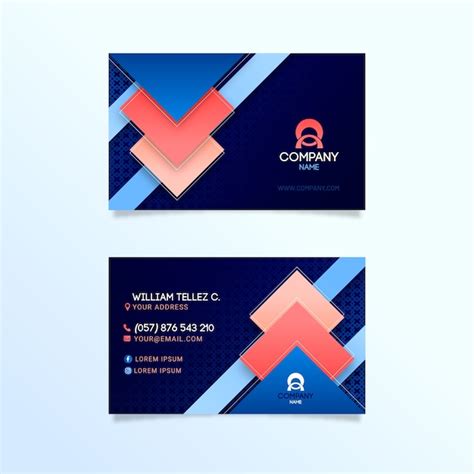 Free Vector Colorful Abstract Business Card Template