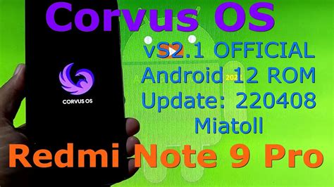 Corvus Os Vs Official For Redmi Note Pro Android Update