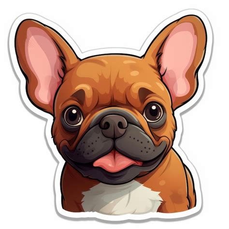 Premium Photo Hyperdetailed French Bulldog Sticker In Iconic Pop