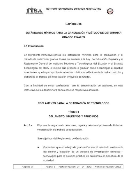 Pdf Estandares Minimos Para La Graduacion Y Metodo De Determinar