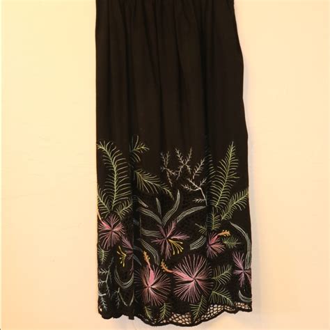 Black Vintage Bali Lace Skirt S Gem