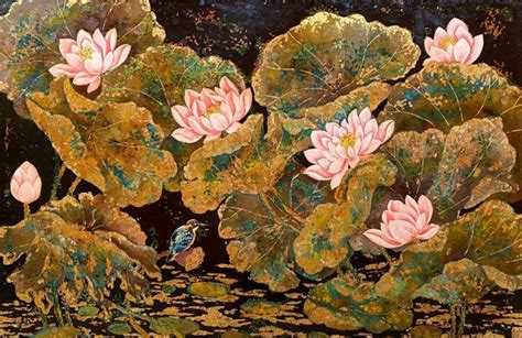 Aura Of The Summer Vietnamese Lacquer Painting By Artist Chau Ai Van