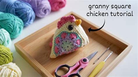 Crochet A Chicken Using Two Granny Squares Youtube