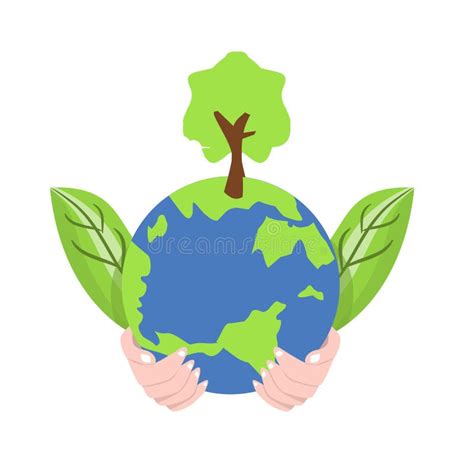 Human Hands Holding Earth Globe World Environment Day Concept Stock