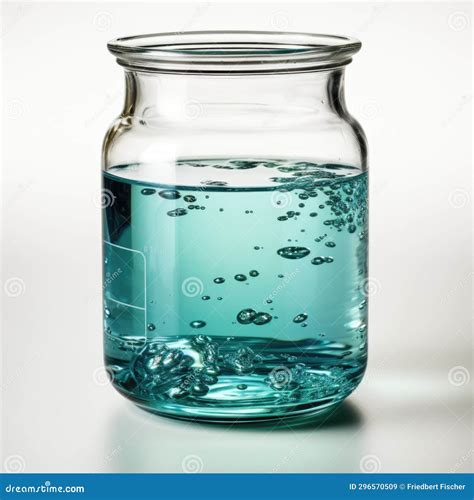 A Glass Jar Filled With Water And Bubbles Stock Image Image Of Glass