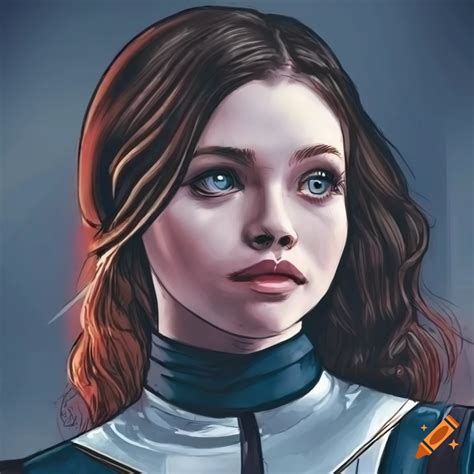 India Eisley As Star Trek Discovery Character On Comic Book Cover On