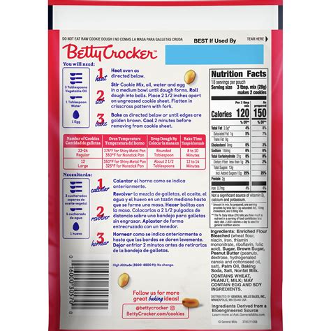 Betty Crocker Peanut Butter Cookie Mix