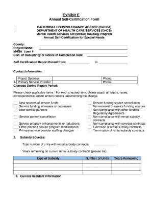 Annual Self Certification Doc Template Pdffiller