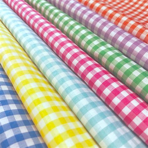 Gingham 1 8 Fabric 4 25 Yard 65 Polyester 35 Cotton Sold BTY