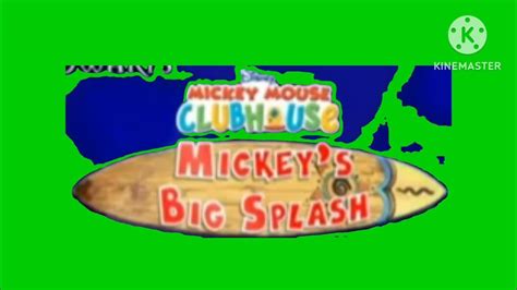 Mickey Mouse Clubhouse Mickeys Big Splash Logo Green Screen Youtube