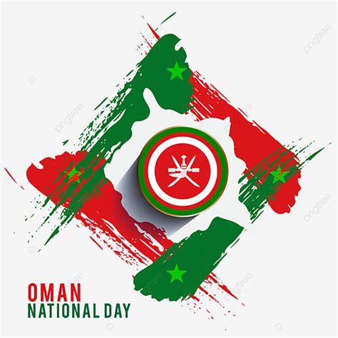 Oman National Day Vector Hd Png Images Oman Flag With Brush Strokes