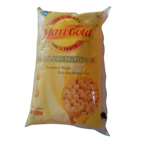 Marigold Pure Refined Soybean Oil Packaging Type Packet Packaging