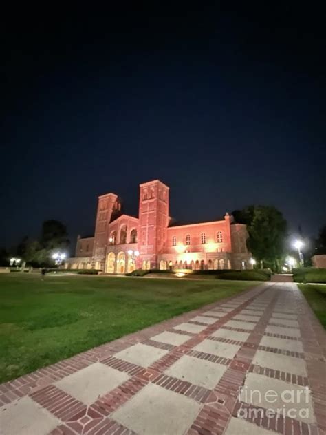 Ucla Royce Hall Dickson Plaza at Night University of California Los ...