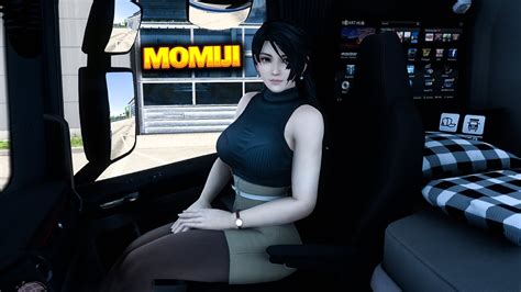 Animated Passenger Momiji Co Driver Mod For ETS2 1 47 ETS2 1 47 MODS